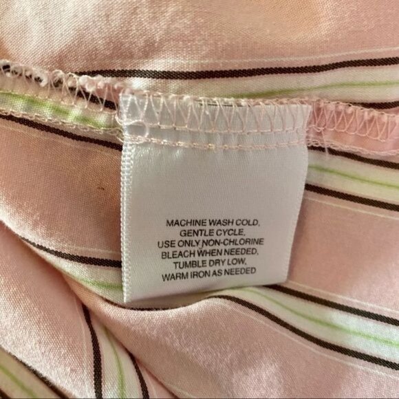 Attention Womens 3/4 Sleeve Button Down Striped Shirt Large - Picture 11 of 11